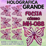 Mariposas Grandes Monarca Fuscia Holográfica 1 paquete contiene 6 und. código MH-088