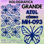 Mariposas Grandes Daniela azul Holográfica 1 paquete contiene 6 und. código MH-093
