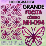 Mariposas Grandes Daniela Fuscia Holográfica 1 paquete contiene 6 und. código MH-094