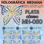 Mariposas Medianas Monarca plateado Holográfica 1 paquete contiene 8und. código MH-050