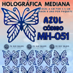 Mariposas Medianas Monarca Azul Holográfica 1 paquete contiene 8und. código MH-051