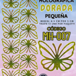 Mariposas Pequeñas Keiry Dorad  Holográfica 1 paquete contiene 12 und. código MH-007