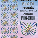 Mariposas Pequeñas Keiry Plata  Holográfica 1 paquete contiene 12 und. código MH-008