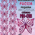 Mariposas Pequeñas Monarca Fucsia Holográfica 1 paquete contiene 12 und. código MH-016