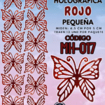 Mariposas Pequeñas Monarca rojo Holográfica 1 paquete contiene 12 und. código MH-017