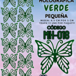 Mariposas Pequeñas Monarca verde Holográfica 1 paquete contiene 12 und. código MH-018