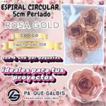Flor Espiral circular Rosa 5 cm Perlado
cod. EspCPerlado-004
Rosa Gold