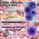 Flor Espiral circular Rosa 5 cm Mate
cod. EspCMate-009
Morado