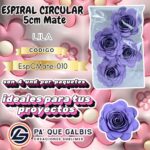 Flor Espiral circular Rosa 5 cm Mate
cod. EspCMate-010
Lila