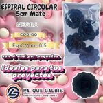 Flor Espiral circular Rosa 5 cm Mate
cod. EspCMate-015
Negro