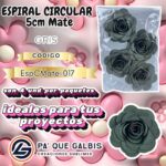Flor Espiral circular Rosa 5 cm Mate
cod. EspCMate-017
Gris