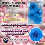 Flor Espiral circular Rosa 5 cm Mate
cod. EspCMate-005
Azul-Azul