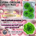 Flores espiral circular Rosa 5 Cm Mate
cod. EspCMate-011
Verde Manzana