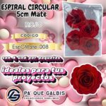 Flor Espiral circular Rosa 5 cm Mate
cod. EspCMate-008
Rojo
