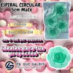 Flor Espiral circular Rosa 5 cm Mate
cod. EspCMate-014
Aguamarin