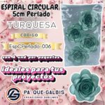 Flor Espiral circular Rosa 5 cm Perlado
cod. EspCPerlado-006
Turquesa