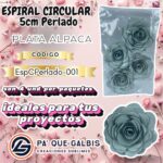 Flor Espiral circular Rosa 5 cm Perlado
cod. EspCPerlado-001
Plata Alpaca