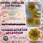 Flor Espiral circular Rosa 5 cm Perlado
cod. EspCPerlado-002
Dorado Ducato