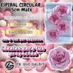 Flor Espiral circular Rosa 5 cm Mate
cod. EspCMate-001
Rosado Claro
