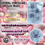 Flor Espiral  circular Rosa 5 cm Mate
cod. EspCMate-016
Blanco