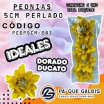 Flor Peonias 5 Cm Perladocod. PEOP5CM-003 Dorado Ducato