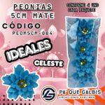 Flor Peonias 5 Cm Matecod. PEOM5CM-004Celeste