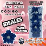 Flor Peonias 5 Cm Matecod. PEOM5CM-006Azul Marino