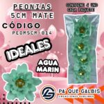 Flor Peonias 5 Cm Matecod. PEOM5CM-014Aguamarin