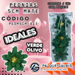 Flor Peonias 5 Cm Matecod. PEOM5CM-013 Verde olivo