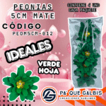 Flor Peonias 5 Cm Matecod. PEOM5CM-012 Verde hoja