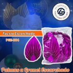 PALMA A GRANEL FUCSIA ESCARCHADA 1 PAQUETE CONTIENE 10 UND CÓDIGO PGE-004
