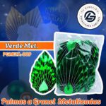 PALMA A GRANEL VERDE METAL METALIZADA 1 PAQUETE CONTIENE 10 UND CÓDIGO PGMETA-009