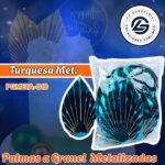 PALMA A GRANEL TURQUESA METAL METALIZADA 1 PAQUETE CONTIENE 10 UND CÓDIGO PGMETA-010