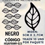 HOJAS MEDIANAS FRANYI NEGRO METALIZADAS 1 PAQUETE CONTIENE 10 UND CÓDIGO HOJAFRANM-023