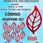 HOJAS MEDIANAS FRANYI ROJO ESCARCHADAS 1 PAQUETE CONTIENE 10 UND CÓDIGO HOJAFRANE-017