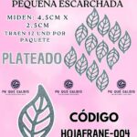 HOJAS PEQUEÑAS FRANYI PLATEADO ESCARCHADAS 1 PAQUETE CONTIENE 12 UND CÓDIGO HOJAFRANE-004