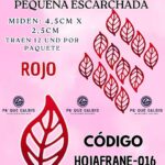 HOJAS PEQUEÑAS FRANYI ROJO ESCARCHADAS 1 PAQUETE CONTIENE 12 UND CÓDIGO HOJAFRANE-016