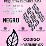 HOJAS PEQUEÑAS FRANYI NEGRO ESCARCHADAS 1 PAQUETE CONTIENE 12 UND CÓDIGO HOJAFRANE-022