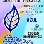HOJAS GRANDES FRANYI AZUL HOLOGRÁFICAS 1 PAQUETE CONTIENE 8 UND CÓDIGO HOJAFRANH-012