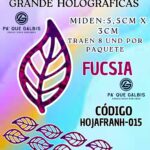 HOJAS GRANDES FRANYI FUCSIA HOLOGRÁFICAS 1 PAQUETE CONTIENE 8 UND CÓDIGO HOJAFRANH-015