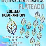HOJAS PEQUEÑAS FRANYI PLATEADO HOLOGRÁFICAS 1 PAQUETE CONTIENE 12 UND CÓDIGO HOJAFRANH-004