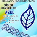 HOJAS MEDIANAS FRANYI AZUL HOLOGRÁFICAS 1 PAQUETE CONTIENE 10 UND CÓDIGO HOJAFRANH-011