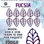 HOJAS MEDIANAS ONDULADA FUCSIA METALIZADAS 1 PAQUETE CONTIENE 10 UND CÓDIGO HOJASONM-014
