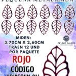 HOJAS PEQUEÑAS ONDULADA ROJO METALIZADAS 1 PAQUETE CONTIENE 12 UND CÓDIGO HOJASONM-016