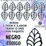 HOJAS PEQUEÑAS ONDULADA NEGRO METALIZADAS 1 PAQUETE CONTIENE 12 UND CÓDIGO HOJASONM-022