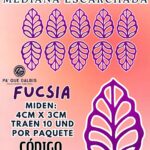 HOJAS MEDIANAS ONDULADA FUCSIA ESCARCHADAS 1 PAQUETE CONTIENE 10 UND CÓDIGO HOJASONM-014