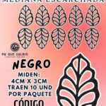 HOJAS MEDIANAS ONDULADA NEGRO ESCARCHADAS 1 PAQUETE CONTIENE 10 UND CÓDIGO HOJASONM-023