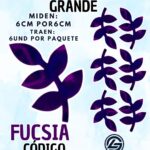 HOJAS GRANDES ESPIGA FUCSIA METALIZADAS 1 PAQUETE CONTIENE 6 UND CÓDIGO HOJAESP1M-015
