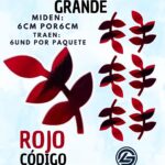 HOJAS GRANDES ESPIGA ROJO METALIZADAS 1 PAQUETE CONTIENE 6 UND CÓDIGO HOJAESP1M-018