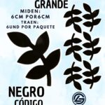 HOJAS GRANDES ESPIGA NEGRO METALIZADAS 1 PAQUETE CONTIENE 6 UND CÓDIGO HOJAESP1M-024